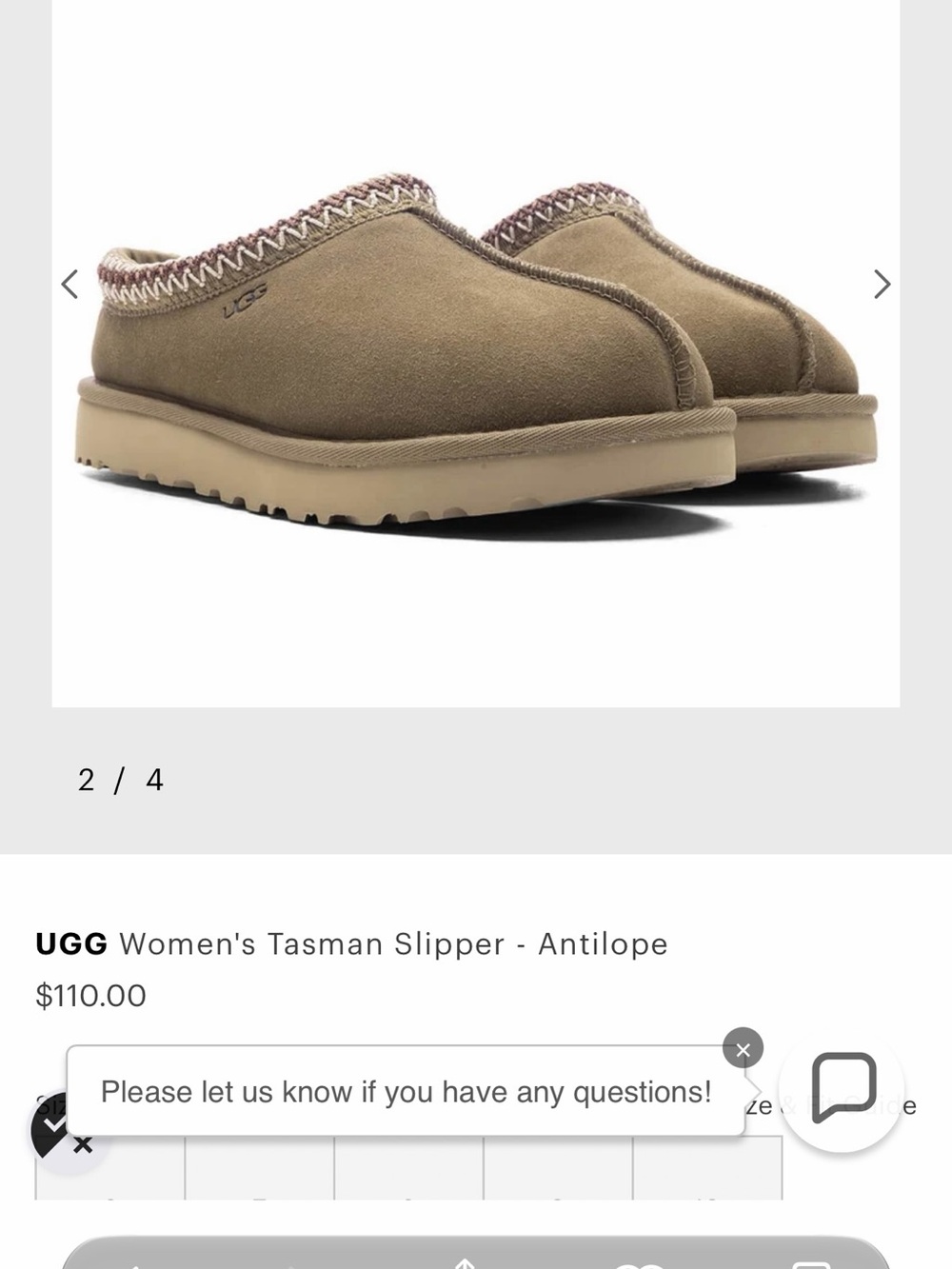 UGG Tasman Slip-On Slipper in Antilope Brown